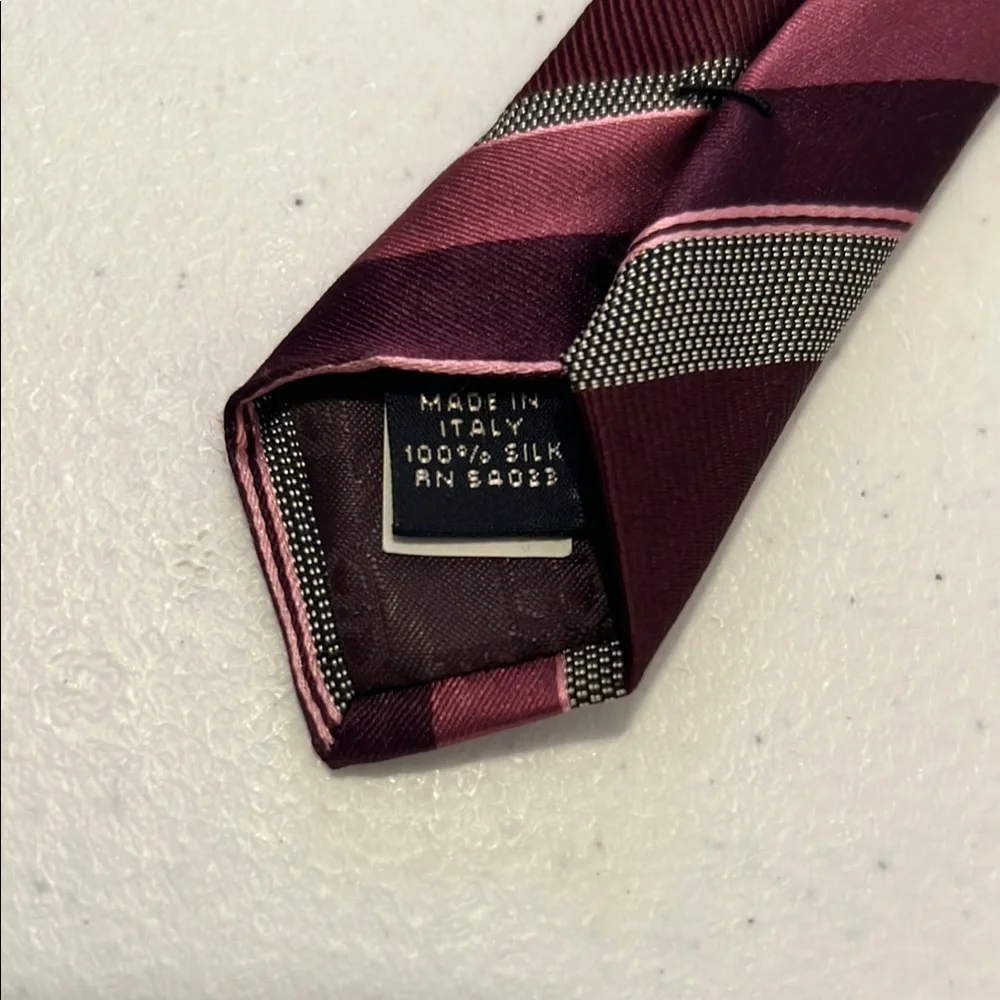 Banana Republic Red and Gray Elegant‎ Striped Tie